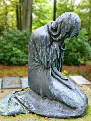 weeping woman sculpture